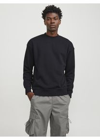 Jack & Jones JACK & JONES Herren Sweatshirt "JCOCOLLECTIVE SWEAT CREW NECK SN", schwarz, modisch, Gr. S, unifarben, angeraute Sweatware, Obermaterial: 100%