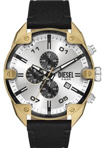 Diesel Herren Chronograph "SPIKED", schwarz, Armbanduhren, Quarzuhr, Armbanduhr, Herrenuhr, Edelstahlarmband, analog, Tag