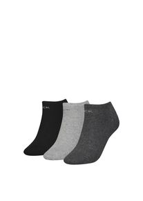 Damen Sneakersocken "CK WOMEN SNEAKER 3P", Calvin Klein Jeans, grau, Baumwollmischung, Socken, Einheitsgröße passend von Gr. 37-41, CK-Logodetail
