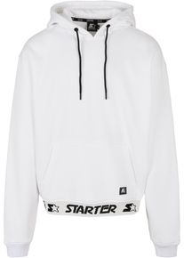 Herren Kapuzensweatshirt "Starter Black Label Herren Starter Jaquard Rib Hoody", weiß, Gr. S, STARTER Black Label, unifarben, 65% Baumwolle, 35%