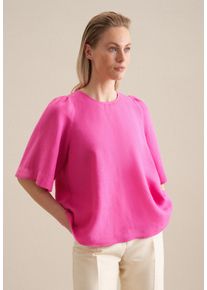 Seidensticker Damen Shirtbluse "Schwarze Rose", pink, Gr. 38, unifarben, 100% Leinen, Blusen, Kurzarm Rundhals Uni