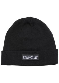 MisterTee Damen Beanie "MisterTee Rise Slay Beanie", schwarz, Kunstfaser, Mützen