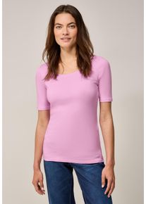 Cecil Damen T-Shirtcherry blossom pink, Basic, Gr. XXL, unifarben, Web, 100% Baumwolle, Shirts, Basic