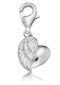 Engelsrufer Damen Charm-Einhänger "CHARM HERZFLÜGEL, ERC-HEARTWING", silber, Silber 925 (Sterlingsilber), Charms