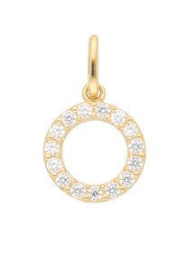 Adelia´s ADELIA ́S Damen Ketten-Anhänger "Damen 333 Gold Anhänger mit Zirkonia Ø 8,6 mm", Gold, gold, Gold, Schmuckanhänger, mit Zirkonia für Damen