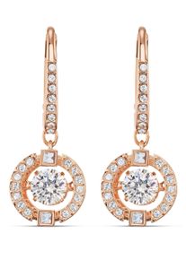 Swarovski Damen Paar Ohrhänger "Una Sparkling Dc, 5504753", Metall, rosa, Metall, Ohrringe, mit Swarovski Kristall