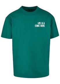 Merchcode Herren T-Shirt "Merchcode Herren Book Comic Heavy Oversized Tee", grün, casual, Gr. XXL, bedruckt, 100% Baumwolle, Shirts