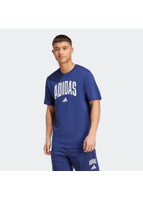 Herren T-Shirt "M COLLEGIATE T", blau, sportlich, Gr. XXL, adidas Sportswear, Obermaterial: 100% Baumwolle, Shirts