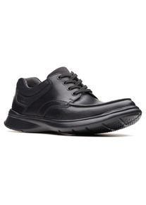 Clarks Herren Schnürschuh "Cotrell Edge", Gr. 42, schwarz, Leder, casual, Schuhe, Komfortschuh, Halbschuh mit gepolstertem Schaftrand