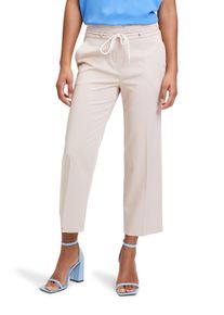 BETTY & CO BETTY & CO Damen Anzughose "Betty & Co Anzughose mit Bindegürtel", grau, feminin, Gr. 40, Obermaterial: 55% Lyocell, 42% Polyester, 3% Elasthan.,