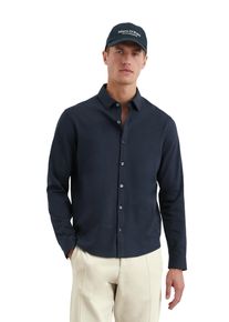 Marc O'Polo MARC O'POLO Herren Langarmhemd "aus reiner Bio-Baumwolle", blau, Basic, Gr. XXXL, unifarben, Obermaterial: 100% Baumwolle, Hemden