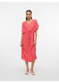 Véro Moda VERO MODA Damen Maxikleid "VMMENNY SS 7/8 KAFTAN WVN GA"dubarry aop:tenna, modisch, Gr. XS, bedruckt, Obermaterial: 100% Viskose, Kleider