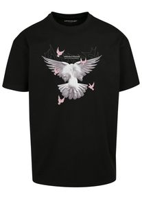Herren T-Shirt "Upscale by Mister Tee Doves Oversize Tee", schwarz, casual, Gr. M, UPSCALE BY MISTER TEE, bedruckt, 100% Baumwolle, Shirts
