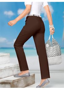 Classic Basics Damen Bequeme Jeans, braun, Gr. 225, unifarben, 97% Baumwolle, 3% Elasthan, Jeans