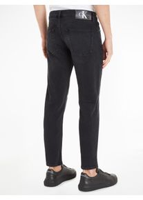 Herren Slim-fit-Jeans "SLIM TAPER", schwarz, casual, Gr. 33, Calvin Klein Jeans, unifarben, Denim/Jeans, Obermaterial: 99% Baumwolle, 1% Elasthan,