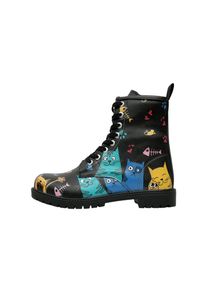 DOGO Damen Schnürboots "Boots Go Back To Being Yourself Damen Boots / Female", Gr. 36, schwarz, Lederimitat, Schuhe, Vegan