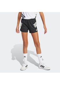 Kinder Shorts "JG PACER SHO", schwarz-weiß, sportlich, Gr. 140, adidas Sportswear, Obermaterial: 83% Polyester, 17% Elasthan, Hosen