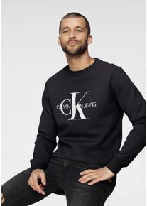 Herren Sweatshirt "ICONIC MONOGRAM CREWNECK", schwarz, modisch, Gr. S, Calvin Klein Jeans, bedruckt, Sweatware, Obermaterial: 100% Baumwolle,
