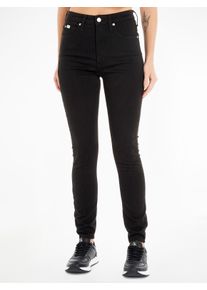 Damen Skinny-fit-Jeans "HIGH RISE SUPER SKINNY ANKLE", schwarz, feminin, Gr. 29, Calvin Klein Jeans, unifarben, Denim/Jeans, Obermaterial: 89%