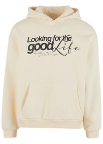 Herren Kapuzensweatshirt "Upscale by Mister Tee For The Good Fluffy Hoody", beige, Gr. L, UPSCALE BY MISTER TEE, bedruckt, 70% Baumwolle, 30%