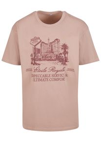 MisterTee Herren T-Shirt "MisterTee Etoile Royale Oversize Tee", rosa, casual, Gr. XL, bedruckt, 100% Baumwolle, Shirts
