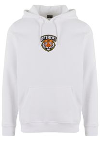 MisterTee Herren Kapuzensweatshirt "MisterTee Detroit Tiger Head Hoody", weiß, Gr. XL, bedruckt, 65% Baumwolle, 35% Polyester, Sweatshirts
