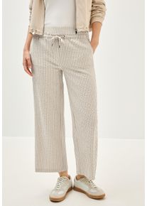 Cecil Damen Stoffhose "Style Neele", lila, casual, Gr. XL, gestreift, Obermaterial: 73% Viskose, 25% Polyester, 2% Elasthan, Hosen, mit Streifen