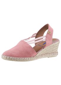 VERBENAS Damen Sandalette "Maika Serraje", Gr. 35, rosa, Veloursleder, casual, Schuhe, Sommerschuh, Sandale, Keilabsatz, mit Jutebesatz