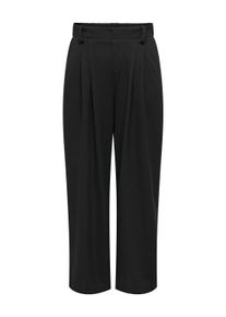 Only Damen Schlupfhose "ONLCRISTINA HW WAFFLE WIDE PANT CC PNT", schwarz, modisch, Gr. L, unifarben, Obermaterial: 97% Polyester, 3% Elasthan, Hosen
