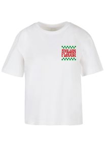 MISS TEE Herren T-Shirt "Miss Tee Italian Flavor Tee", weiß, casual, Gr. XS, bedruckt, 100% Baumwolle, Shirts