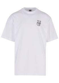 Urban Classics Herren T-Shirt "Urban Classics UC Shiny Logo Tall Tee", weiß, casual, Gr. XXXL, bedruckt, 100% Baumwolle, Shirts