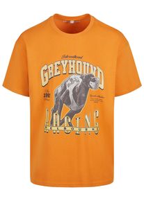 MisterTee Herren T-Shirt "MisterTee Greyhound Racing Oversize Tee", orange, casual, Gr. XL, bedruckt, 100% Baumwolle, Shirts