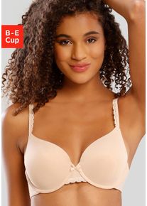 s.Oliver Damen Schalen-BH "Camille", Gr. 90, braun, Microtouch, Spitze, Obermaterial: 72% Polyamid, 16% Polyester, 12% Elasthan, Basic, BHs, mit