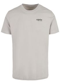 MisterTee Herren T-Shirt "MisterTee Herren Espresso M Club Tee", grau, casual, Gr. S, bedruckt, 100% Baumwolle, Shirts