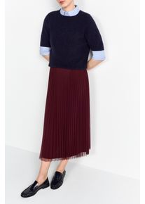 RICHROYAL Damen Plisseerock, rot, feminin, Gr. M, Web, Obermaterial: 100% Polyester, Röcke, mit elastischem Bund