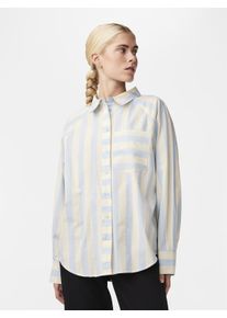 Y.A.S Damen Hemdbluse "YASMONDAY LS SHIRT S. NOOS", weiß, casual, Gr. XL, gestreift, Web, Obermaterial: 100% Baumwolle, Blusen