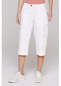 SOCCX Damen Shorts, weiß, casual, Gr. XL, unifarben, Material: 98% Baumwolle, 2% Elasthan, Hosen, mit aufgesetzten Taschen vorne