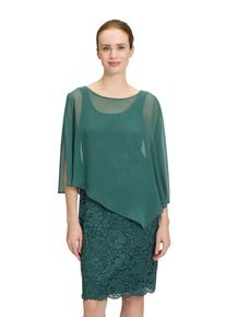 Vera Mont Damen Cocktailkleid "Vera Mont Cocktailkleid mit Spitze", grün, festlich, Gr. 44, Chiffon, Spitze, Obermaterial: 90% Polyamid, 10%