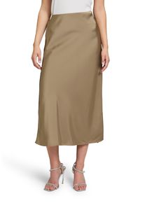 Vera Mont Damen Maxirock "Vera Mont Satinrock wadenlang", blau, elegant, Gr. 40, Satin, Obermaterial: 100% Polyester., Röcke, Material