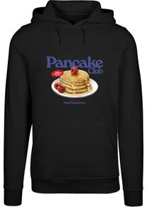 MisterTee Herren Kapuzensweatshirt "MisterTee Pancake Club Hoody", schwarz, Gr. S, bedruckt, 65% Baumwolle, 35% Polyester, Sweatshirts