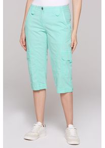 SOCCX Damen Shorts, blau, casual, Gr. S, unifarben, Material: 98% Baumwolle, 2% Elasthan, Hosen, mit aufgesetzten Taschen vorne