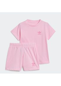 Kinder Trainingsanzug "SHORT TEE SET", pink, sportlich, Gr. 62, adidas originals, Obermaterial: 100% Baumwolle, Sportanzüge