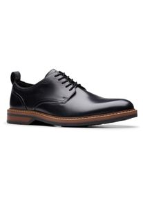 Clarks Herren Schnürschuh "Alwin Lace", Gr. 44, schwarz, Leder, elegant, Schuhe, Business Schnürschuh mit Anziehlasche
