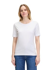 BETTY & CO BETTY & CO Damen Kurzarmshirt "Betty & Co Basic Shirt mit Rundhalsausschnitt", weiß, Basic, Gr. XL, Obermaterial: 95% Baumwolle, 5% Elasthan.,