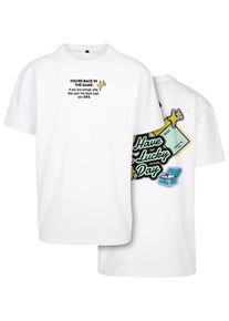 Herren T-Shirt "Upscale by Mister Tee Herren Intepol Oversize Tee", weiß, casual, Gr. M, UPSCALE BY MISTER TEE, unifarben, 100% Baumwolle, Shirts