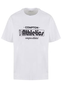 Herren T-Shirt "Upscale by Mister Tee Compton Athletic Club Oversize Tee", weiß, casual, Gr. XS, UPSCALE BY MISTER TEE, bedruckt, 100% Baumwolle,