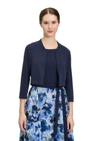 Vera Mont Damen Sweatjacke "Vera Mont Bolero-Jacke figurbetont", blau, klassisch, Gr. 42, Jersey, Obermaterial: 95% Polyester, 5% Elasthan.,