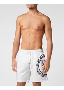 Plein Sport Herren Badehose "Carbon Tiger", weiß, Gr. S, Obermaterial: 100% Polyester, Badehosen