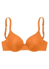 s.Oliver Damen Schalen-BH "Camille", Gr. 75, orange, Microtouch, Spitze, Obermaterial: 72% Polyamid, 16% Polyester, 12% Elasthan, Basic, BHs, mit
