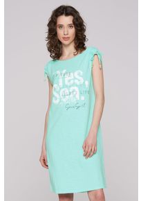 SOCCX Damen Sommerkleid, blau, casual, Gr. M, bedruckt, gemustert, Material: 100% Baumwolle, Kleider, aus Baumwolle